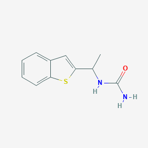 molecular formula C11H12N2OS B130085 [1-(1-苯并噻吩-2-基)乙基]脲 CAS No. 171370-49-3