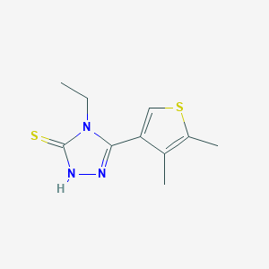 molecular formula C10H13N3S2 B1300852 5-(4,5-dimethylthien-3-yl)-4-ethyl-4H-1,2,4-triazole-3-thiol CAS No. 438229-96-0