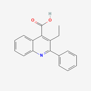 molecular formula C18H15NO2 B1300854 3-Ethyl-2-phenylquinoline-4-carboxylic acid CAS No. 224633-08-3