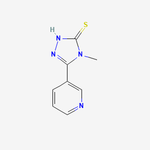 molecular formula C8H8N4S B1300855 4-Methyl-5-pyridin-3-yl-4H-[1,2,4]triazole-3-thiol CAS No. 3652-31-1