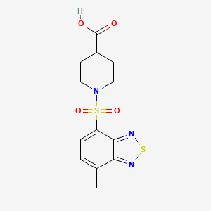 molecular formula C13H15N3O4S2 B1300864 1-[(7-Methyl-2,1,3-benzothiadiazol-4-yl)sulfonyl]piperidine-4-carboxylic acid CAS No. 6048-07-3