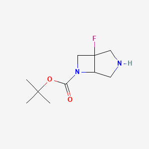 molecular formula C10H17FN2O2 B13009104 tert-Butyl 1-fluoro-3,6-diazabicyclo[3.2.0]heptane-6-carboxylate 