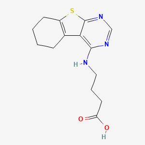 molecular formula C14H17N3O2S B1300926 4-(5,6,7,8-Tetrahydro-benzo[4,5]thieno[2,3-d]-pyrimidin-4-ylamino)-butyric acid CAS No. 313534-23-5