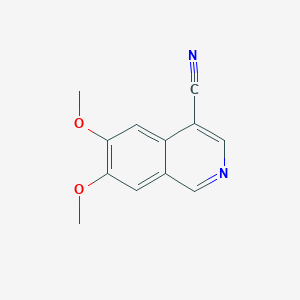 molecular formula C12H10N2O2 B13009374 6,7-Dimethoxyisoquinoline-4-carbonitrile 
