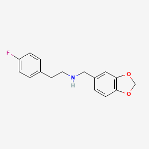 molecular formula C16H16FNO2 B1300946 Benzo[1,3]dioxol-5-ylmethyl-[2-(4-fluoro-phenyl)-ethyl]-amine CAS No. 435345-36-1