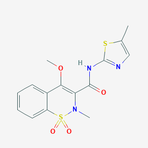 molecular formula C15H15N3O4S2 B130095 4-Methoxy-2-methyl-N-(5-methyl-1,3-thiazol-2-yl)-1,1-dioxo-1lambda6,2-benzothiazine-3-carboxamide CAS No. 1391051-96-9
