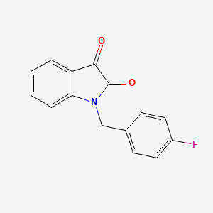molecular formula C15H10FNO2 B1300956 1-(4-fluorobenzyl)-1H-indole-2,3-dione CAS No. 313245-18-0