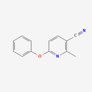 molecular formula C13H10N2O B13009601 2-Methyl-6-phenoxynicotinonitrile 