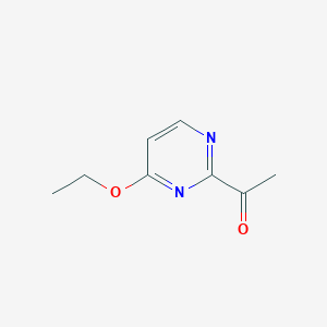 molecular formula C8H10N2O2 B130097 1-(4-Ethoxypyrimidin-2-yl)ethanone CAS No. 145947-97-3