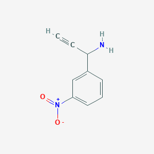 molecular formula C9H8N2O2 B13009772 1-(3-Nitrophenyl)prop-2-yn-1-amine 