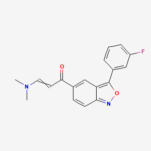 3-(Dimethylamino)-1-[3-(3-fluorophenyl)-2,1-benzoxazol-5-yl]prop-2-en-1-one