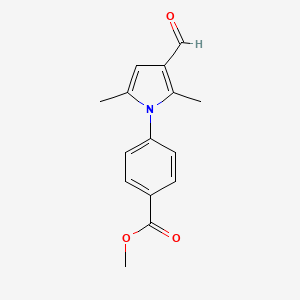 molecular formula C15H15NO3 B1300996 methyl 4-(3-formyl-2,5-dimethyl-1H-pyrrol-1-yl)benzoate CAS No. 347332-01-8