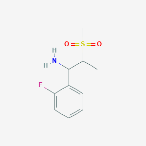 molecular formula C10H14FNO2S B13009966 1-(2-Fluorophenyl)-2-(methylsulfonyl)propan-1-amine 
