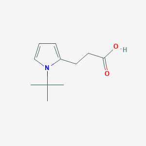 molecular formula C11H17NO2 B13010074 3-(1-(tert-Butyl)-1H-pyrrol-2-yl)propanoic acid 