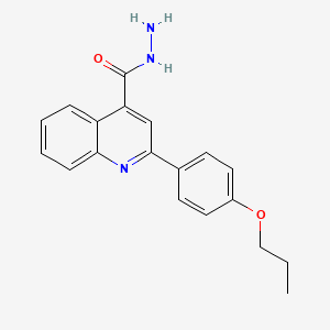 molecular formula C19H19N3O2 B1301013 2-(4-Propoxyphenyl)quinoline-4-carbohydrazide CAS No. 51842-79-6