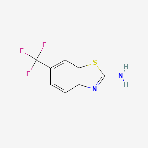 molecular formula C8H5F3N2S B1301047 2-Amino-6-(trifluoromethyl)benzothiazole CAS No. 777-12-8