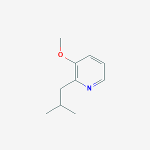 molecular formula C10H15NO B13010531 2-Isobutyl-3-methoxypyridine 