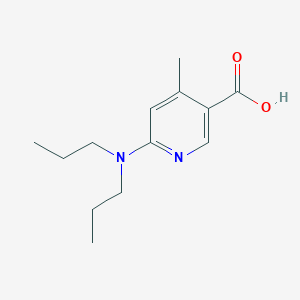 molecular formula C13H20N2O2 B13010561 6-(Dipropylamino)-4-methylnicotinic acid 