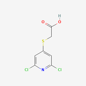 molecular formula C7H5Cl2NO2S B1301066 2-[(2,6-Dichloropyridin-4-yl)thio]acetic acid CAS No. 80542-50-3