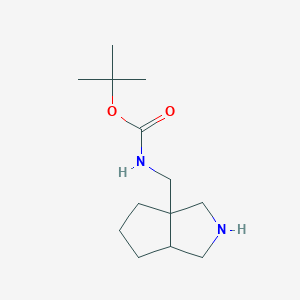 molecular formula C13H24N2O2 B13010735 tert-Butyl ((octahydrocyclopenta[c]pyrrol-3a-yl)methyl)carbamate 