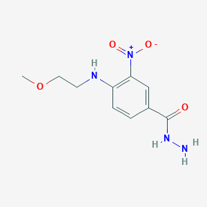molecular formula C10H14N4O4 B13010743 4-((2-Methoxyethyl)amino)-3-nitrobenzohydrazide 