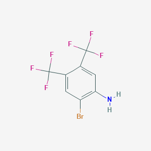 molecular formula C8H4BrF6N B1301075 2-Bromo-4,5-bis(trifluoromethyl)aniline CAS No. 230295-15-5