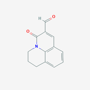 molecular formula C13H11NO2 B1301076 5-Oxo-2,3-dihydro-1H,5H-pyrido[3,2,1-ij]quinoline-6-carbaldehyde CAS No. 386715-48-6