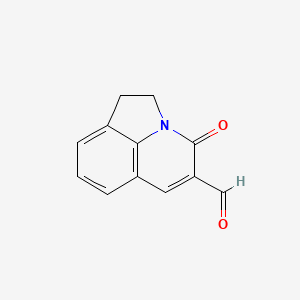 molecular formula C12H9NO2 B1301077 4-Oxo-1,2-dihydro-4H-pyrrolo[3,2,1-ij]quinoline-5-carbaldehyde CAS No. 386715-47-5