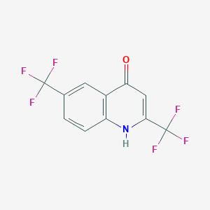 molecular formula C11H5F6NO B1301079 2,6-Bis(trifluoromethyl)-4-hydroxyquinoline CAS No. 35877-04-4
