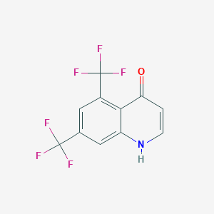 molecular formula C11H5F6NO B1301080 5,7-双(三氟甲基)-4-羟基喹啉 CAS No. 237076-72-1