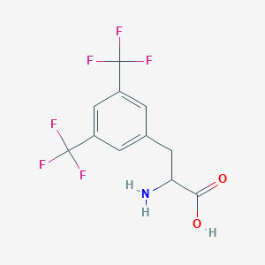 molecular formula C11H9F6NO2 B1301083 3,5-Bis(trifluoromethyl)-DL-phenylalanine CAS No. 237076-69-6