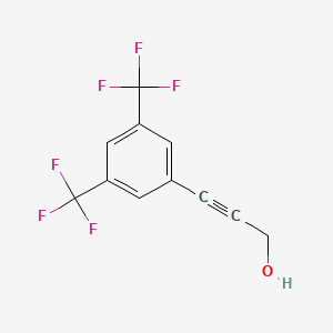 molecular formula C11H6F6O B1301084 3-[3,5-双(三氟甲基)苯基]丙-2-炔-1-醇 CAS No. 81613-61-8