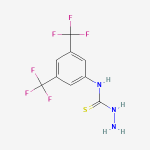 molecular formula C9H7F6N3S B1301085 N-(3,5-Bis(trifluoromethyl)phenyl)hydrazinecarbothioamide CAS No. 38901-31-4