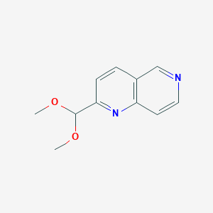 molecular formula C11H12N2O2 B1301086 2-(Dimethoxymethyl)-1,6-naphthyridine CAS No. 386715-36-2