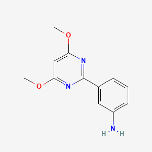 molecular formula C12H13N3O2 B1301090 3-(4,6-二甲氧基嘧啶-2-基)苯胺 CAS No. 387350-84-7