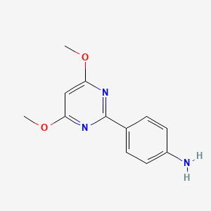 molecular formula C12H13N3O2 B1301091 4-(4,6-二甲氧基嘧啶-2-基)苯胺 CAS No. 387350-86-9