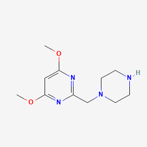 molecular formula C11H18N4O2 B1301092 4,6-Dimethoxy-2-(piperazin-1-ylmethyl)pyrimidine CAS No. 387350-76-7