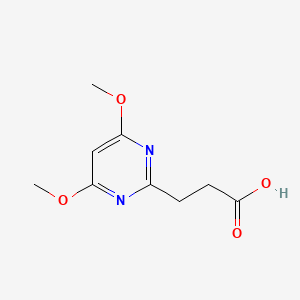 molecular formula C9H12N2O4 B1301093 3-(4,6-二甲氧基嘧啶-2-基)丙酸 CAS No. 386715-41-9