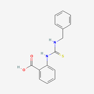 molecular formula C15H14N2O2S B13011013 2-(3-Benzylthioureido)benzoic acid 