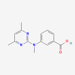 molecular formula C14H15N3O2 B1301103 3-[(4,6-Dimethylpyrimidin-2-yl)(methyl)amino]benzoic acid CAS No. 387350-52-9