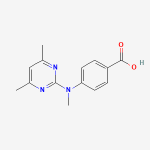 B1301104 4-[(4,6-Dimethylpyrimidin-2-yl)(methyl)amino]benzoic acid CAS No. 387350-50-7