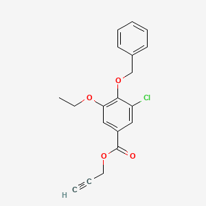 molecular formula C19H17ClO4 B13011050 Prop-2-yn-1-yl 4-(benzyloxy)-3-chloro-5-ethoxybenzoate 