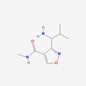 molecular formula C9H15N3O2 B13011074 3-(1-Amino-2-methylpropyl)-N-methylisoxazole-4-carboxamide CAS No. 1334493-21-8