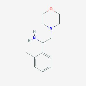 molecular formula C13H20N2O B13011116 1-(2-Methylphenyl)-2-(morpholin-4-yl)ethan-1-amine 
