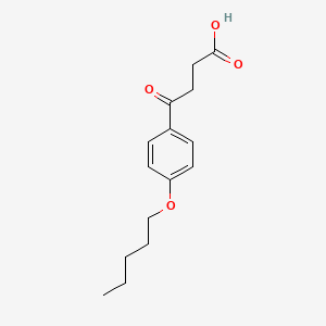 molecular formula C15H20O4 B1301130 4-氧代-4-[4-(戊氧基)苯基]丁酸 CAS No. 30742-05-3