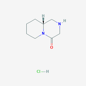 molecular formula C8H15ClN2O B13011313 (R)-Hexahydro-1H-pyrido[1,2-a]pyrazin-4(6H)-one hydrochloride 