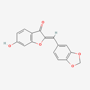 (2Z)-2-(1,3-benzodioxol-5-ylmethylene)-6-hydroxy-1-benzofuran-3(2H)-one