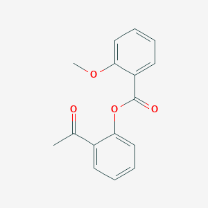 molecular formula C16H14O4 B13011391 2-Acetylphenyl 2-methoxybenzoate CAS No. 40316-66-3