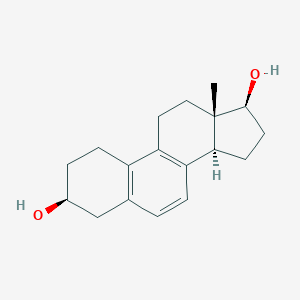 molecular formula C18H24O2 B130114 (3S,13S,14S,17S)-13-Methyl-1,2,3,4,11,12,14,15,16,17-decahydrocyclopenta[a]phenanthrene-3,17-diol CAS No. 517-07-7