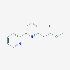 molecular formula C13H12N2O2 B13011419 Methyl 2-([2,2'-bipyridin]-6-yl)acetate 